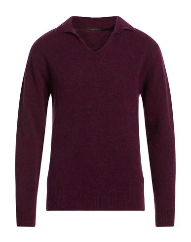 Man Sweater Plum Size M Polyamide, Alpaca wool, Virgin Wool, Elastane