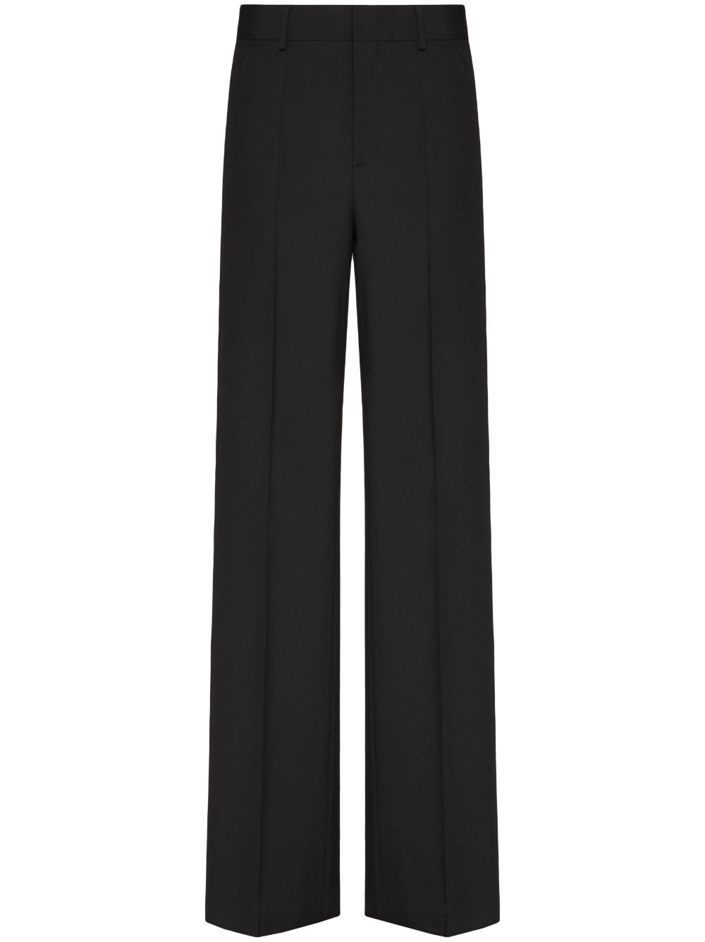 Tailored straight-leg trousers - Black