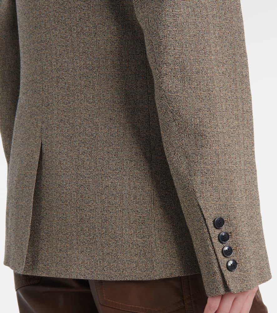 Irma plaid cotton-blend blazer