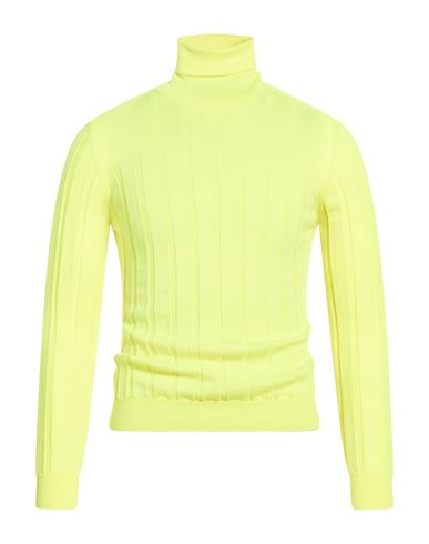 Man Turtleneck Yellow Size L Merino Wool