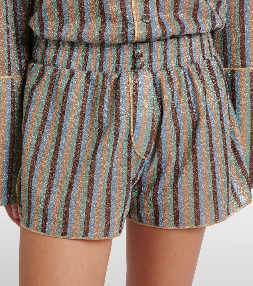 Oséree Lumière striped shorts