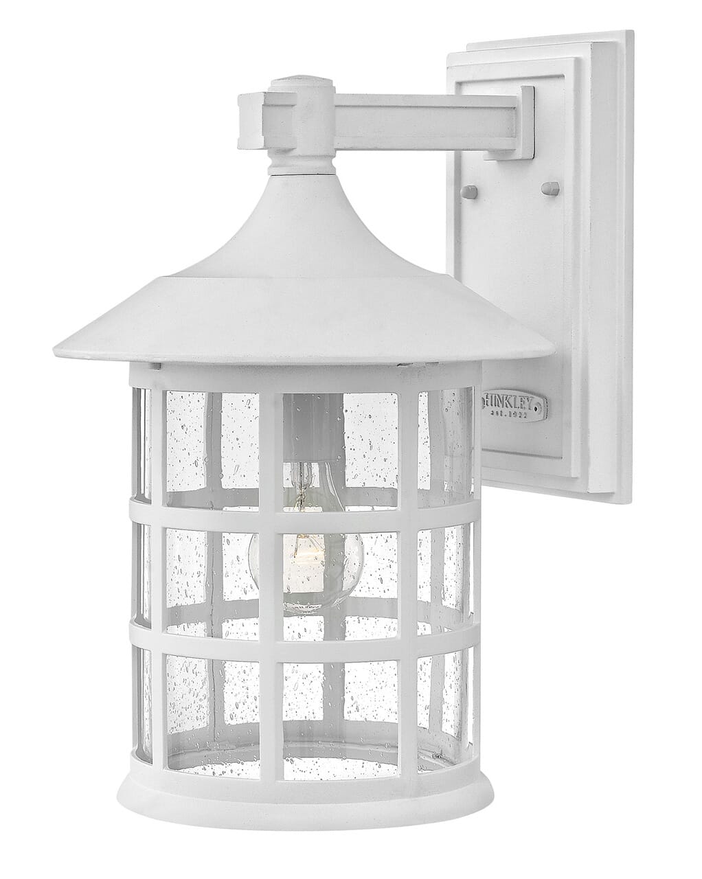 Textured White LED Outdoor Lantern from the Freeport Coastal Elements Collection