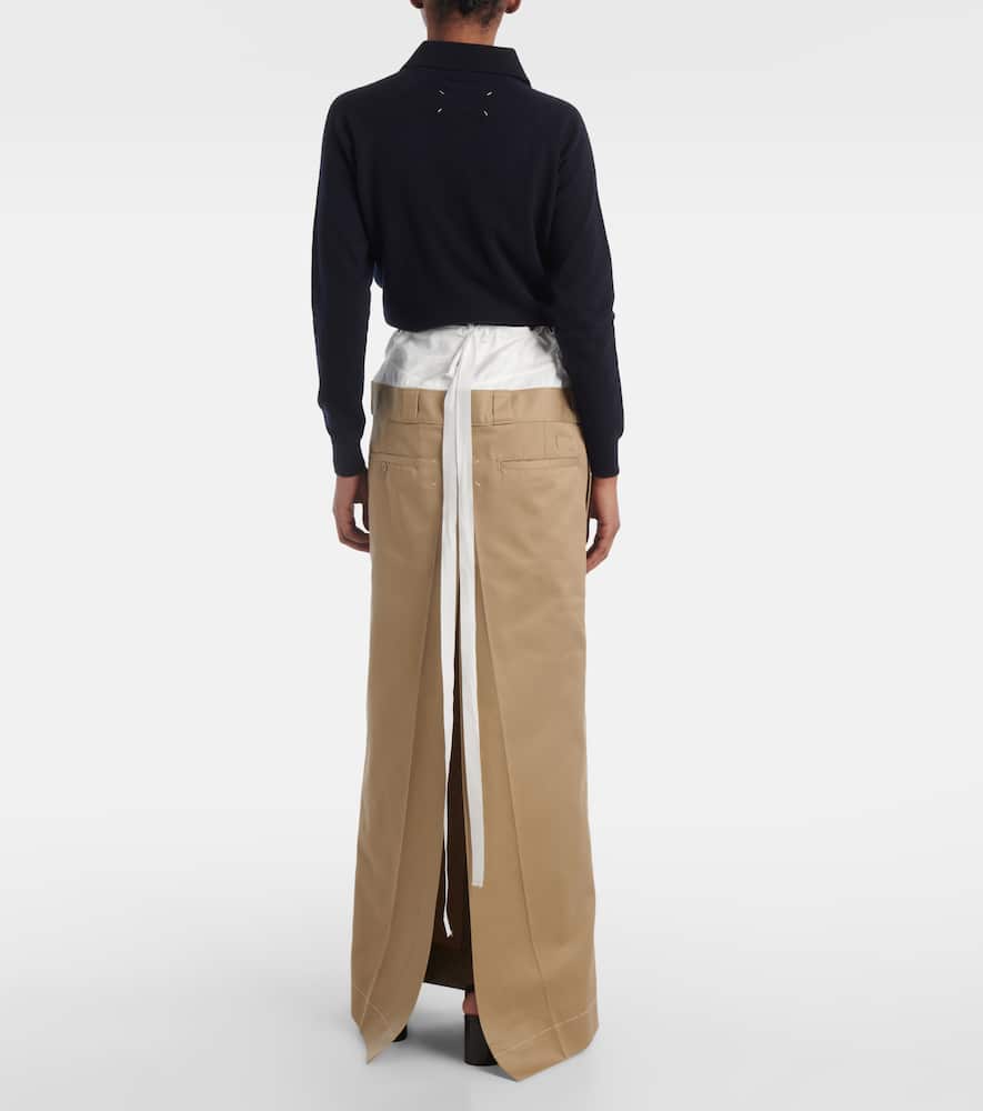 Trompe l'ail maxi skirt