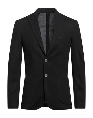 Man Blazer Black Size 36 Polyester, Elastane