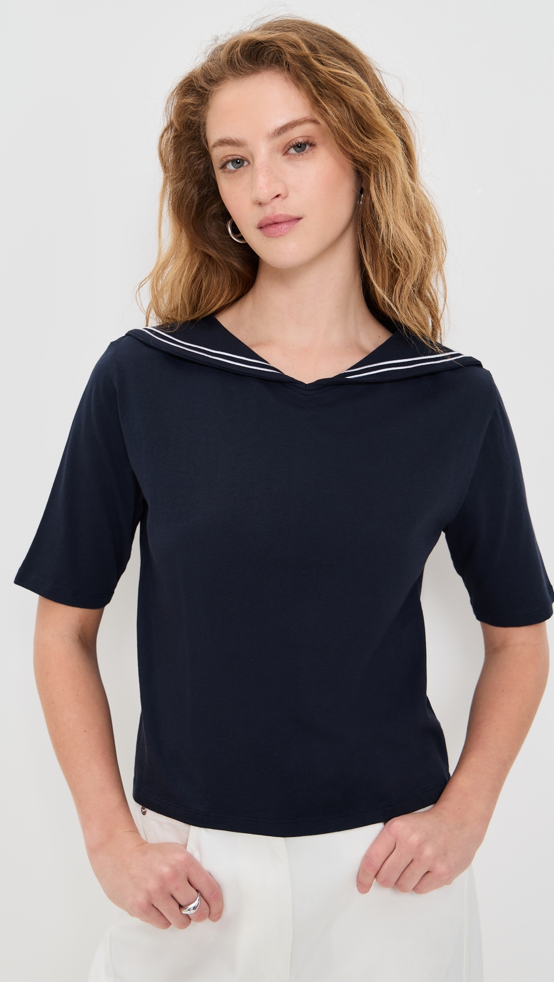 The Fisher Sailor Tee Navy/White
