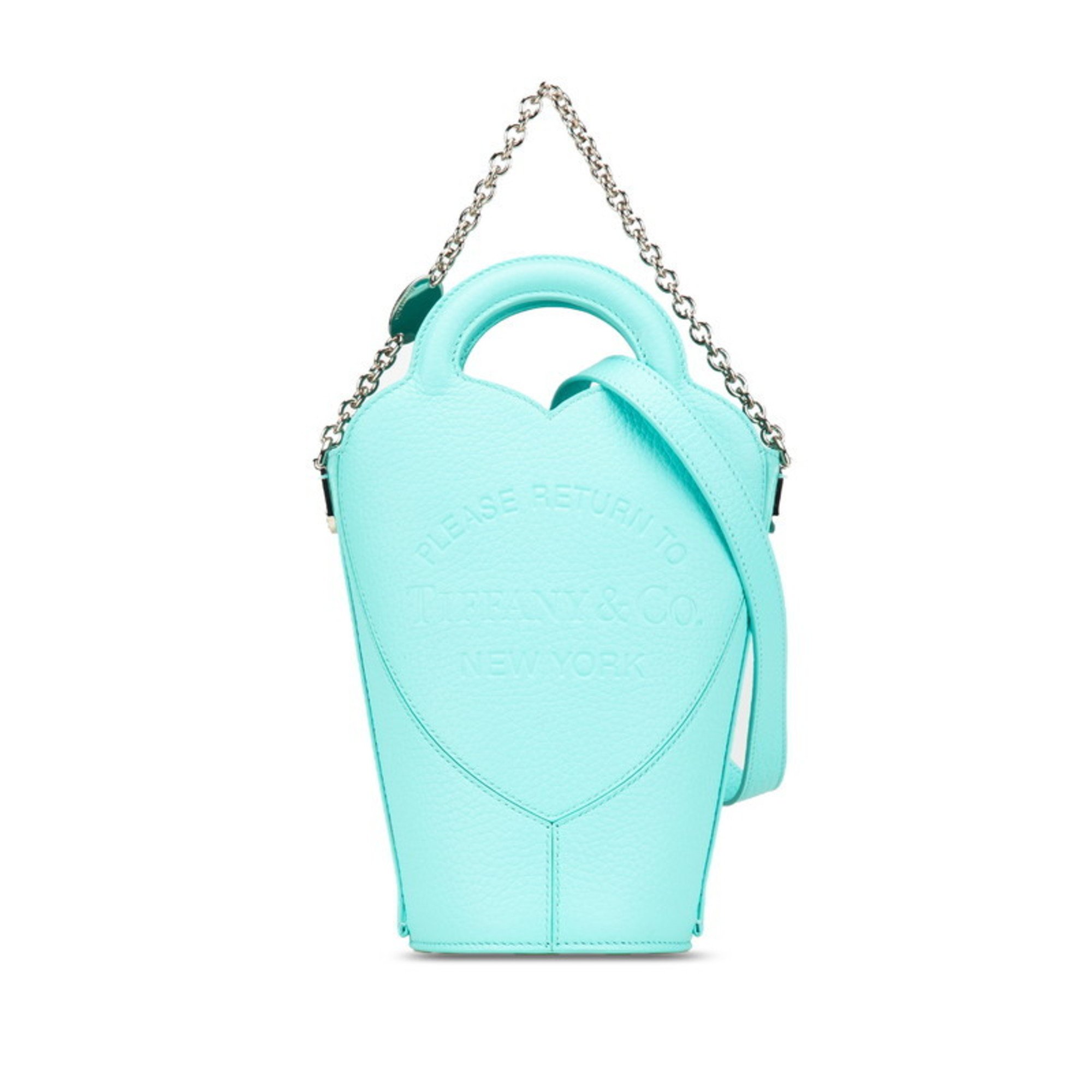 Tiffany Tiffany Blue Leather Handbag Shoulder Bag Pre-Owned