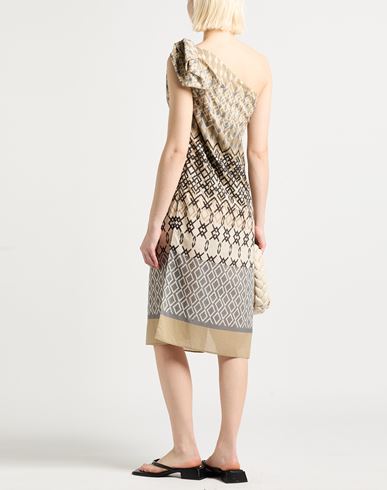 Woman Midi dress Beige Size 0 Cotton