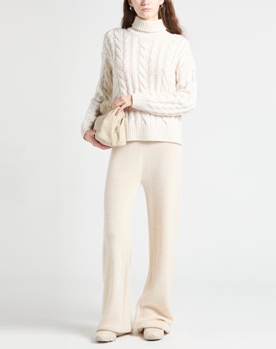 Woman Pants Ivory Size L Acrylic, Wool, Viscose, Alpaca wool