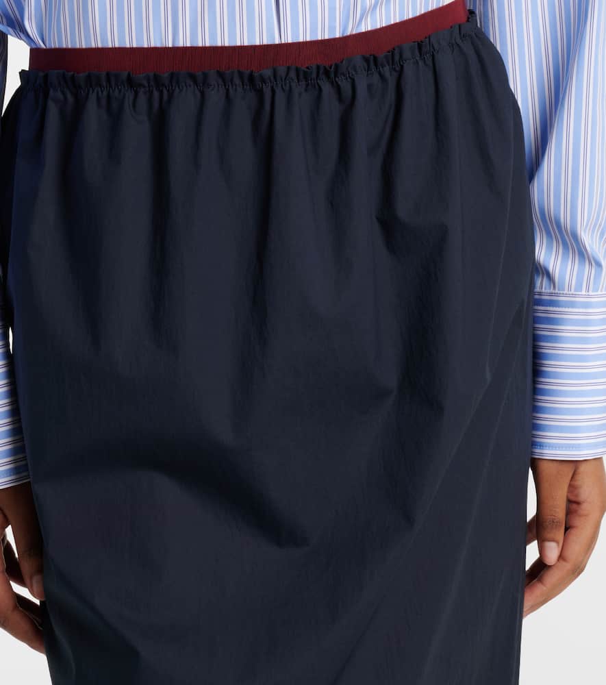 Cotton midi skirt