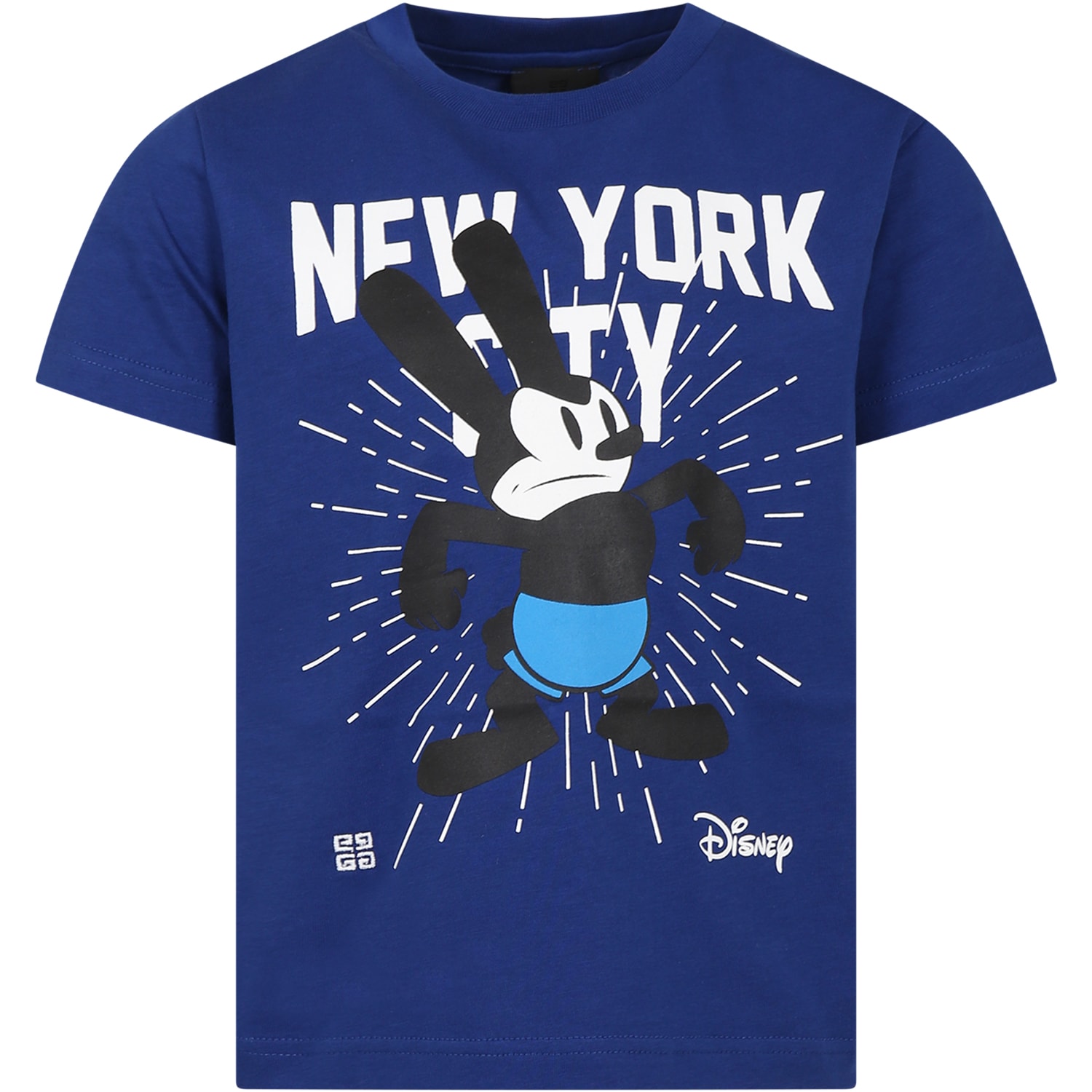 X Disney Oswald-print cotton T-shirt - Blue