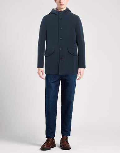 Man Coat Midnight blue Size 36 Polyester, Elastane