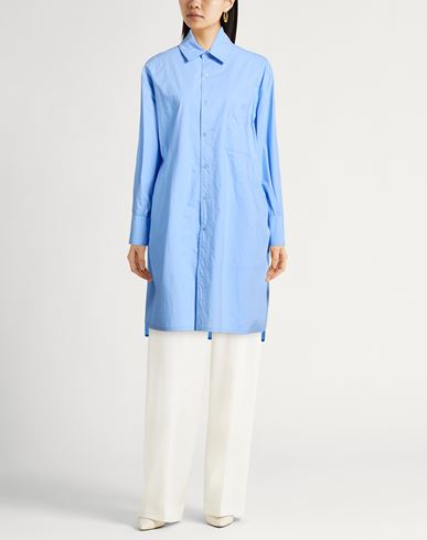 Woman Shirt Light blue Size 12 Cotton