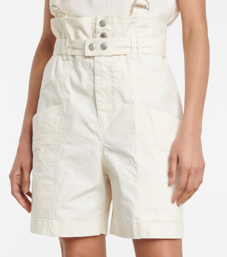 Effie linen and cotton suspender shorts