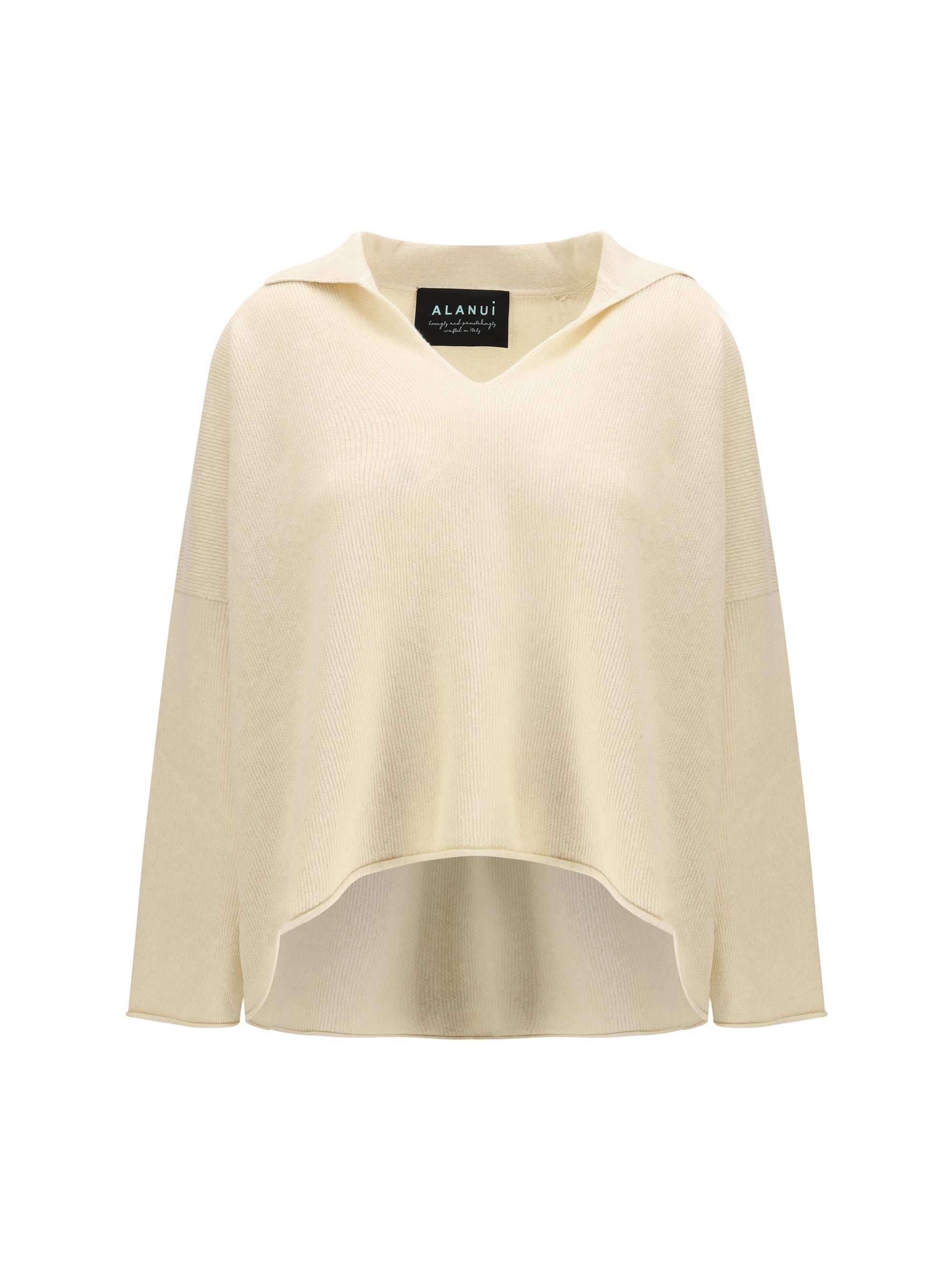 Polo Collar Sweater — Beige
