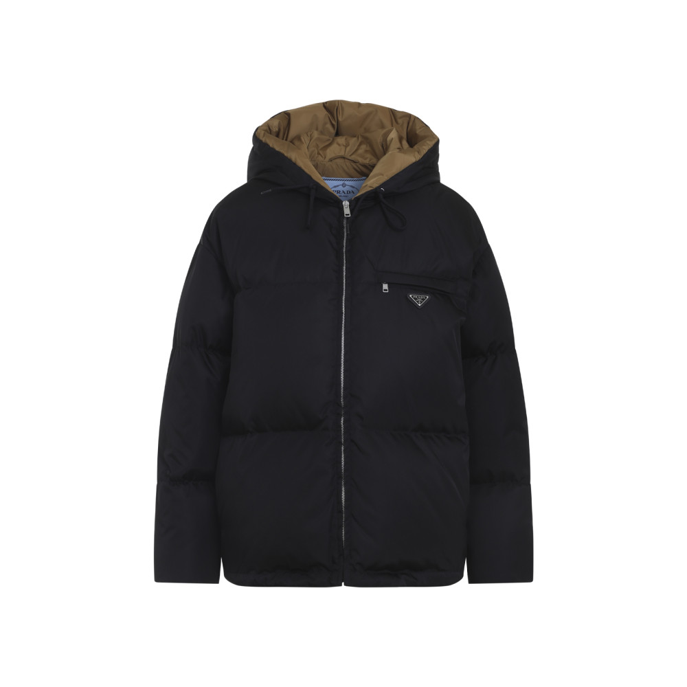 Black Logo Hood Jacket