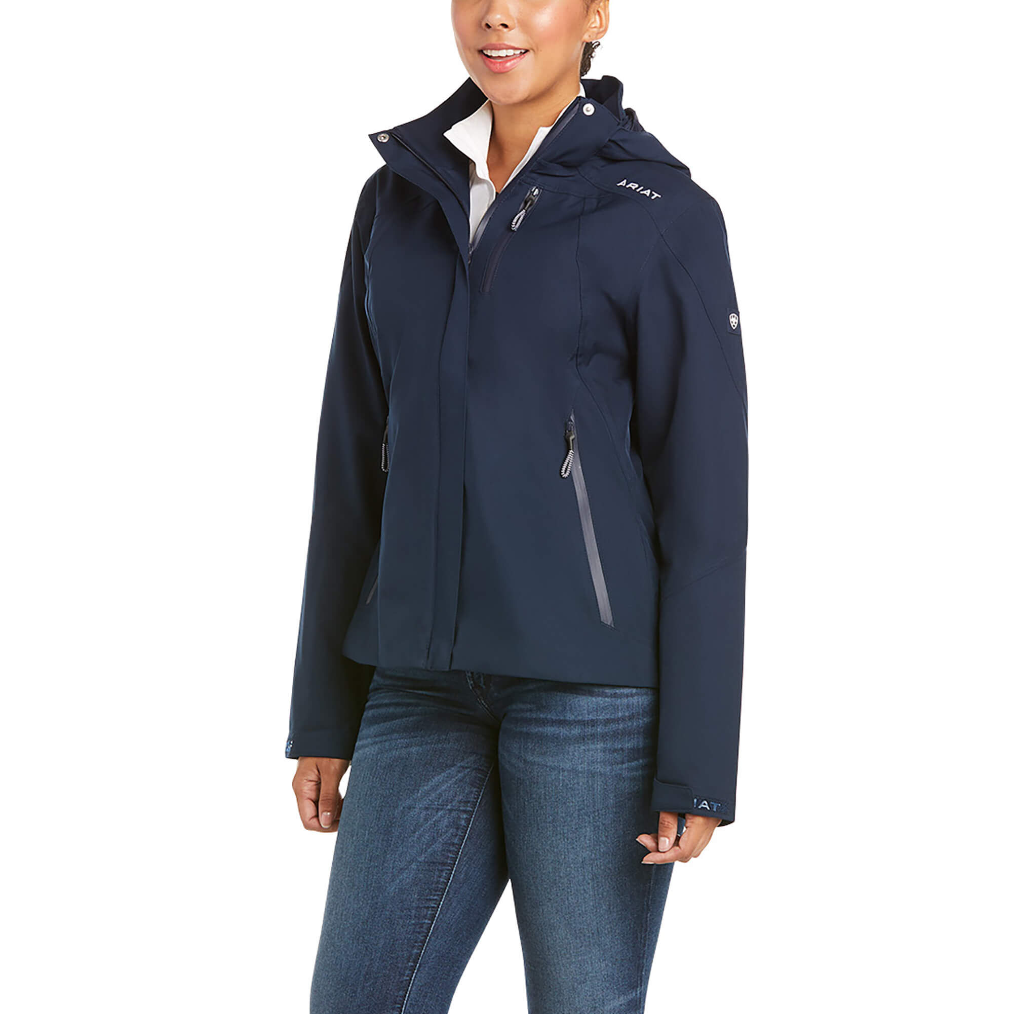 Women's Coastal Waterproof Jacket Long Sleeve in Navy