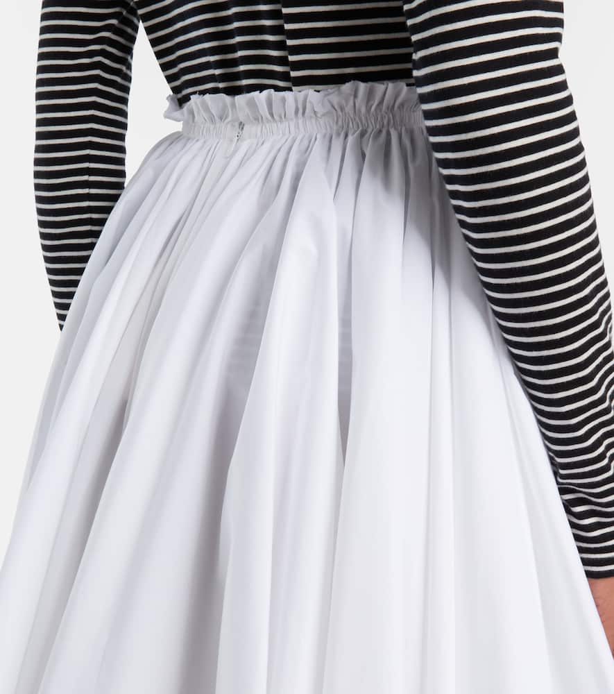 Corolla gathered cotton midi skirt