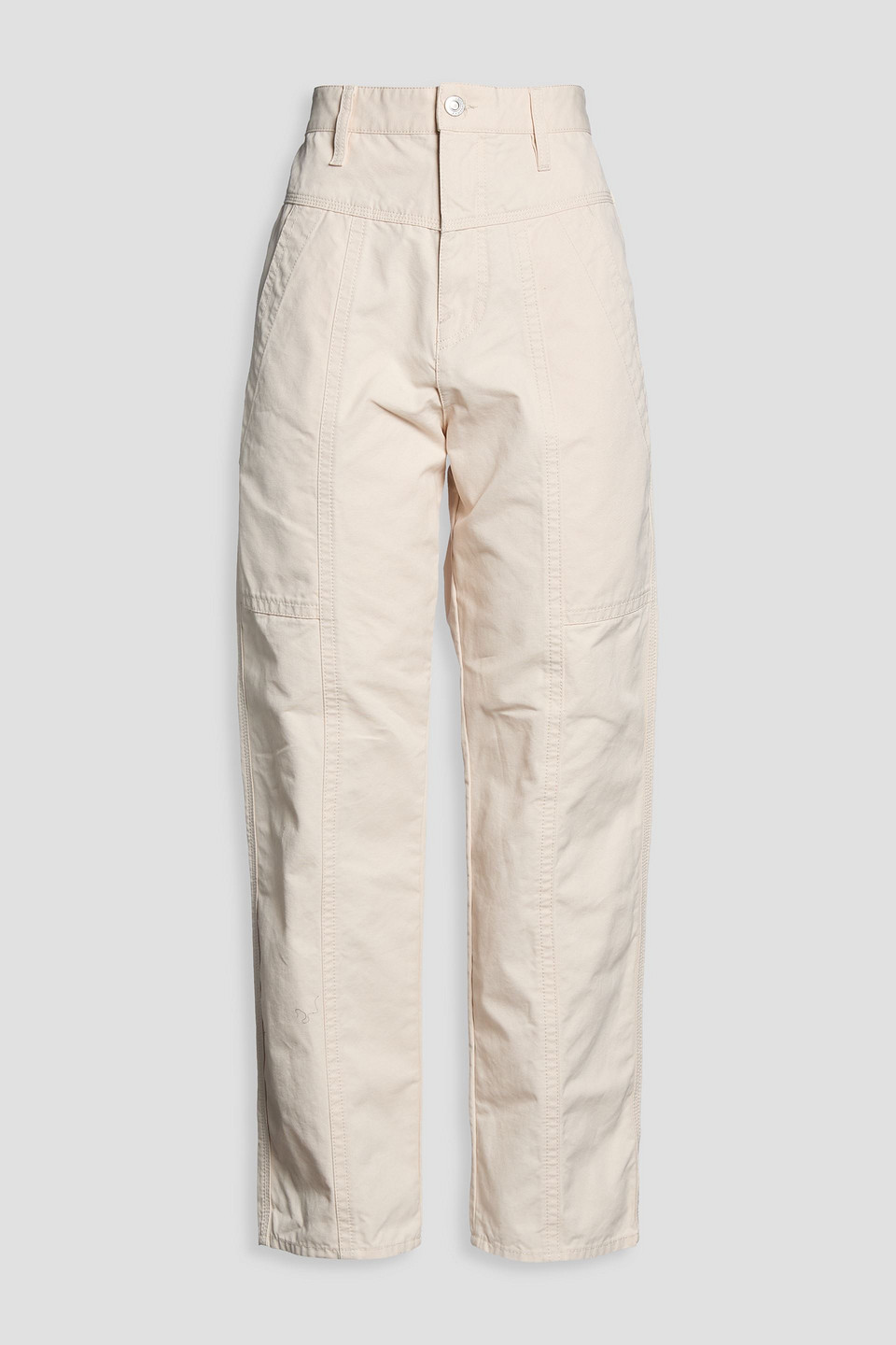 Driane cotton-canvas tapered pants - White - FR 34