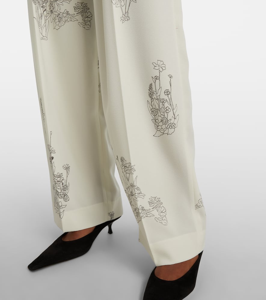 Floral wide-leg pants