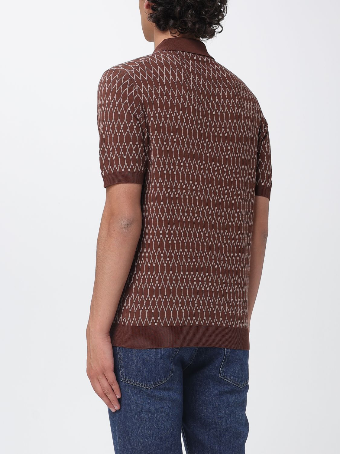 Polo Shirt Men color Brown