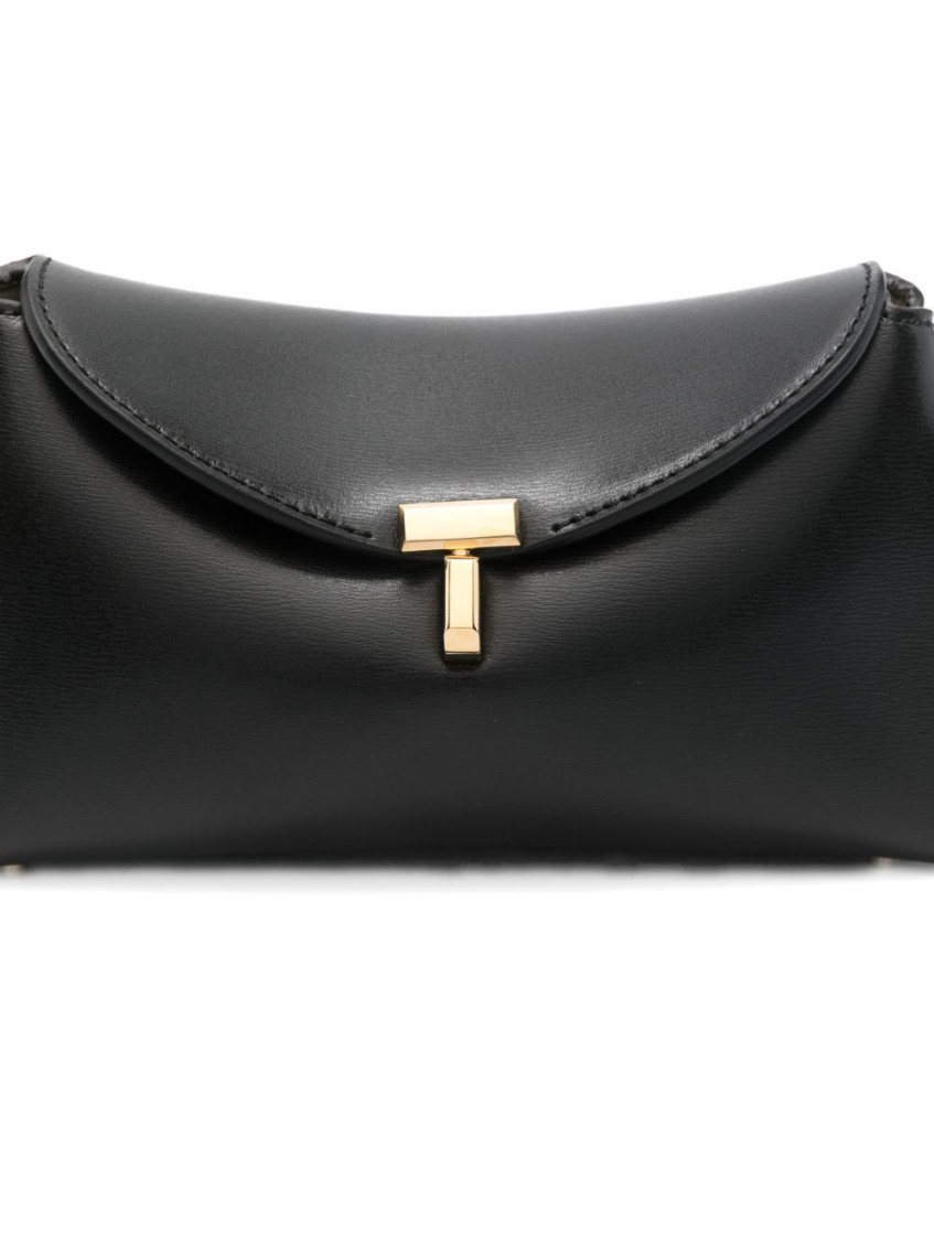 Mini T-Lock Leather Clutch