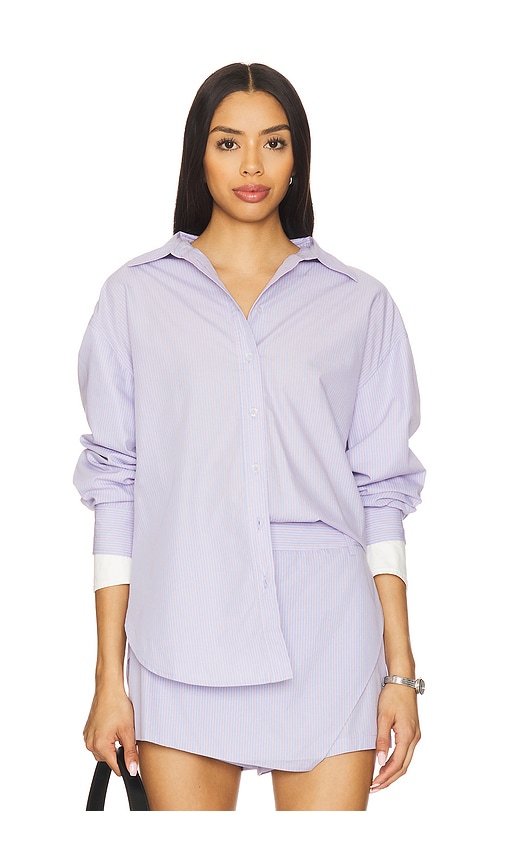 Line & Dot Maxin Shirt in Lavender. -  XL also in L, M