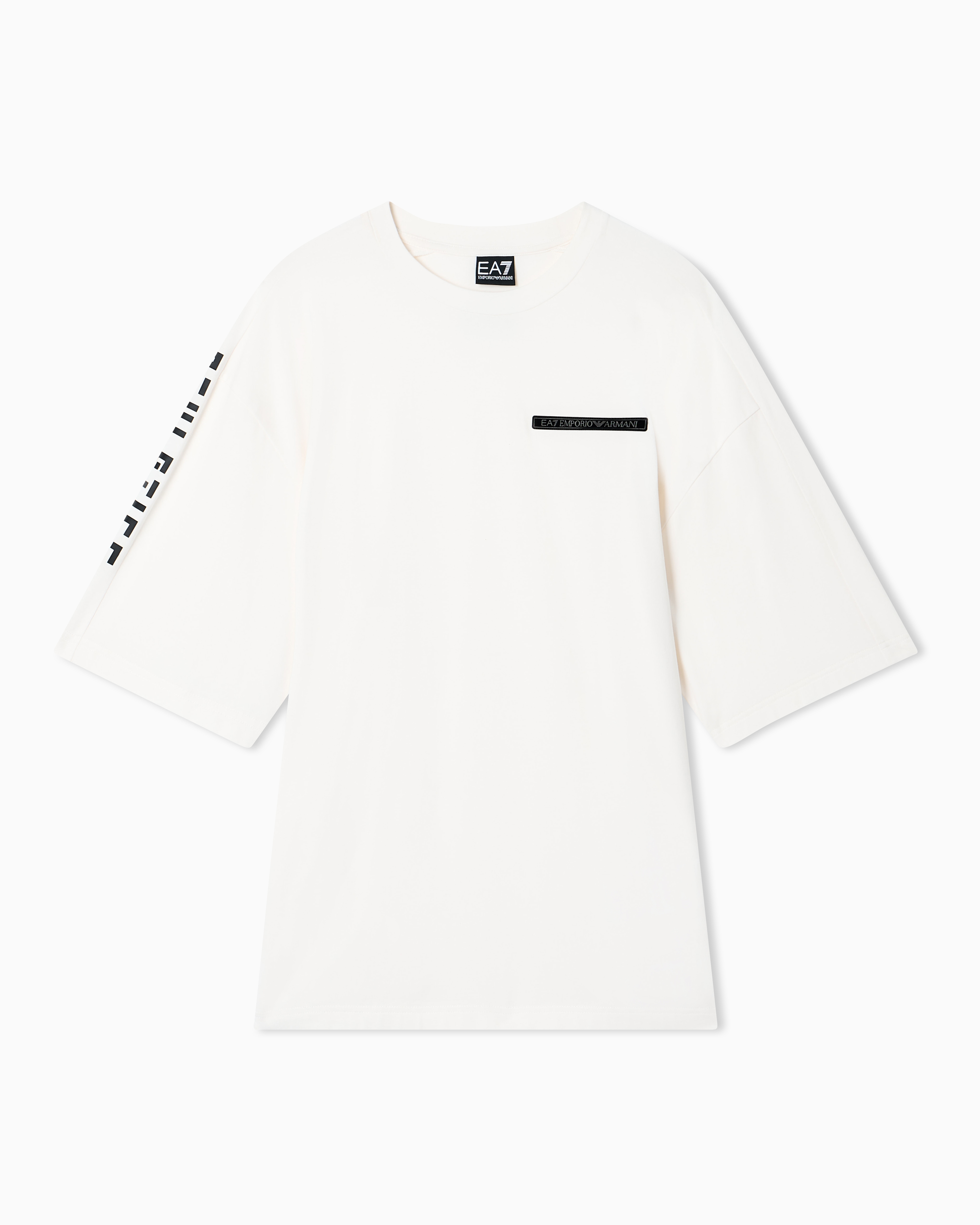 Stretch cotton-blend T-shirt