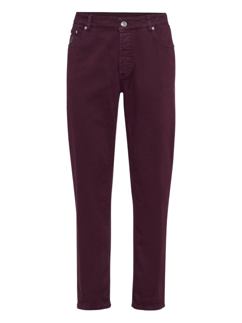 Logo-patch jeans - Red