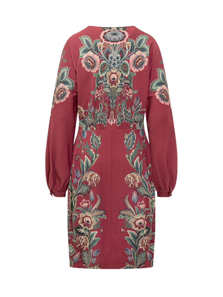 Etro - floral embroidered knee-length dre