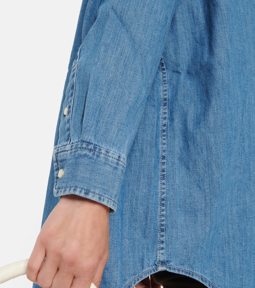 Oversized denim shirt