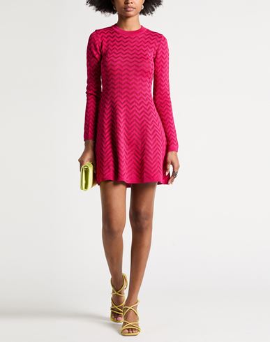 Woman Mini dress Fuchsia Size 4 Cotton, Viscose, Elastane, Polyamide