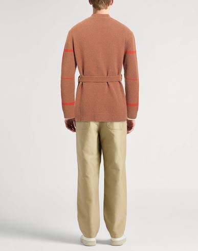 Man Cardigan Camel Size L Merino Wool, Polyamide, Cashmere, Elastane