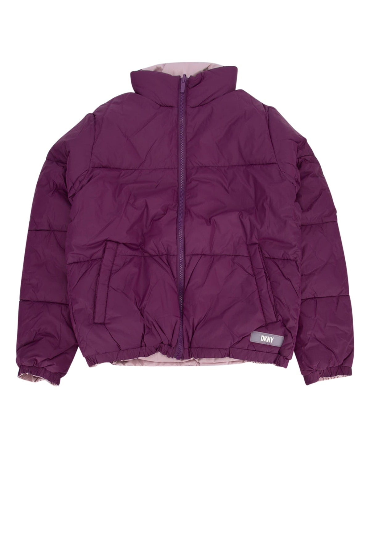 Quilted Down Jacket — Purple