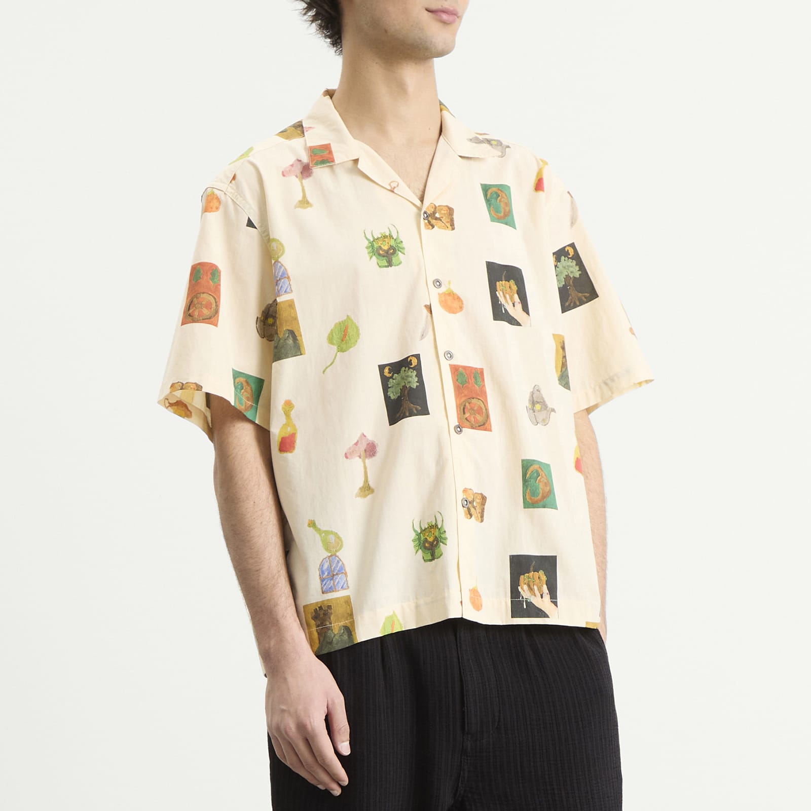 Men's Motley Shirt in Ecru