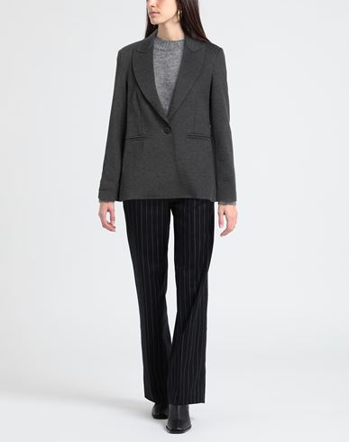 Woman Blazer Charcoal Size M Viscose, Polyamide, Elastane