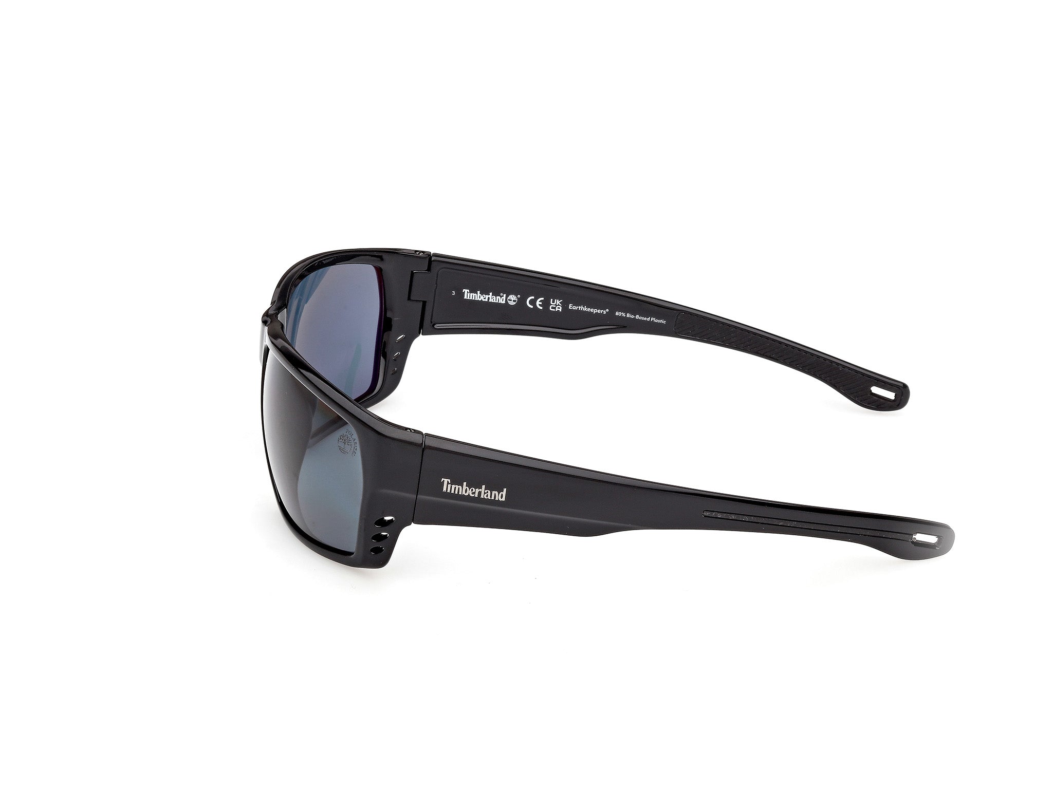 Timberland Man Timberland TB00002 05D Sunglasses Injected Black Blue Squared Polarized
