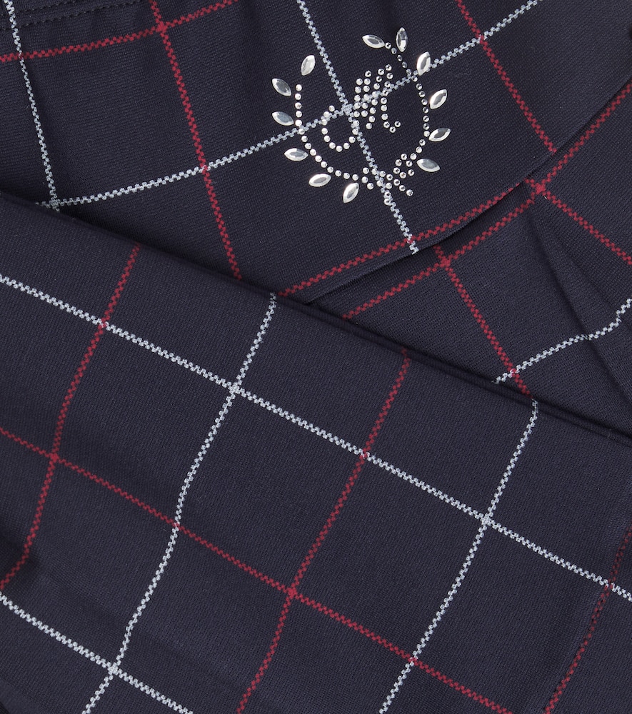 Checked pleated skirt