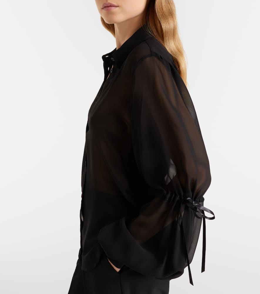 Sheer silk blouse