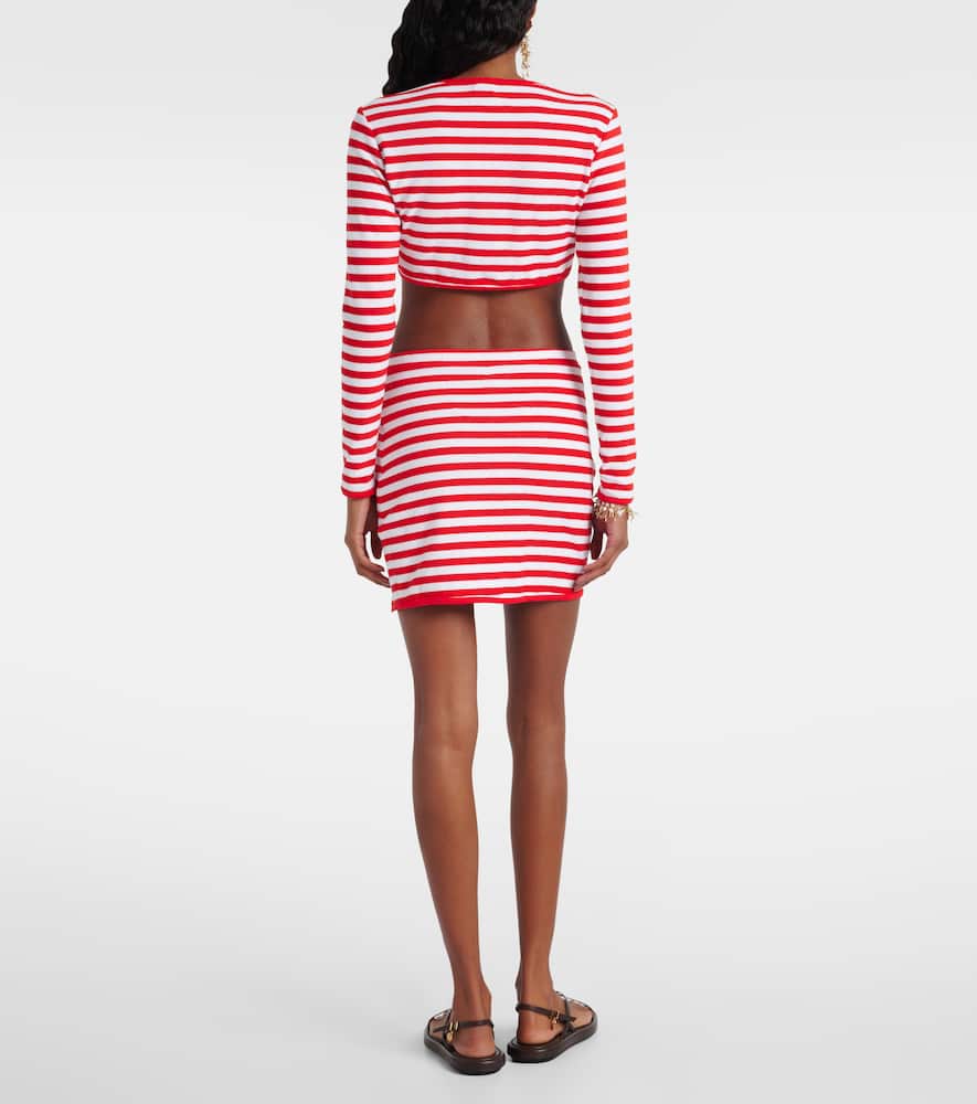 Striped cropped cardigan