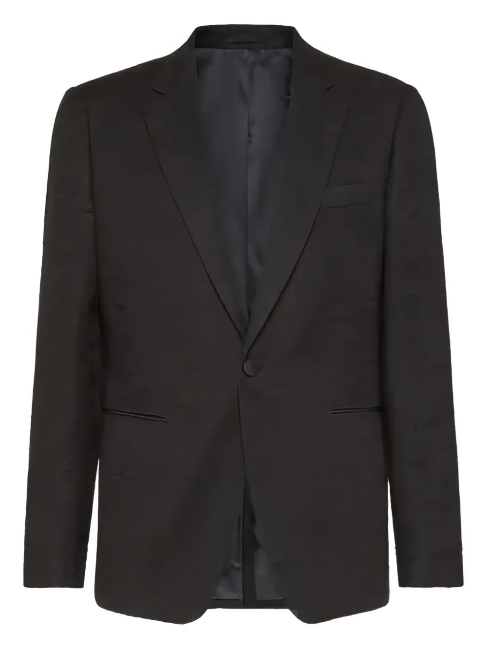 Single-Button Blazer — Black
