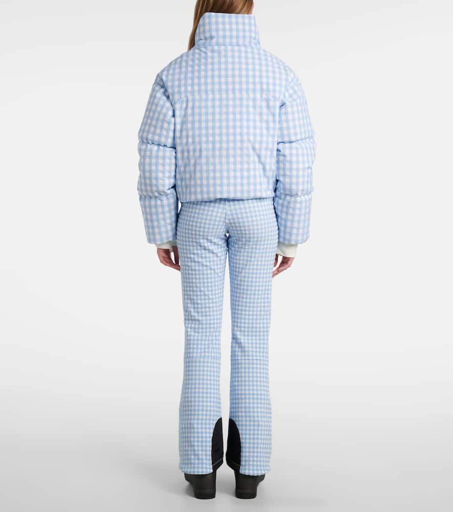 Cortina gingham down ski jacket