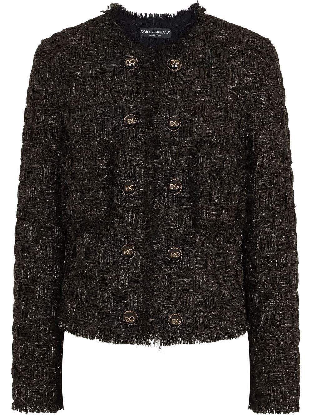 Lamé jacquard Gabbana jacket - Black