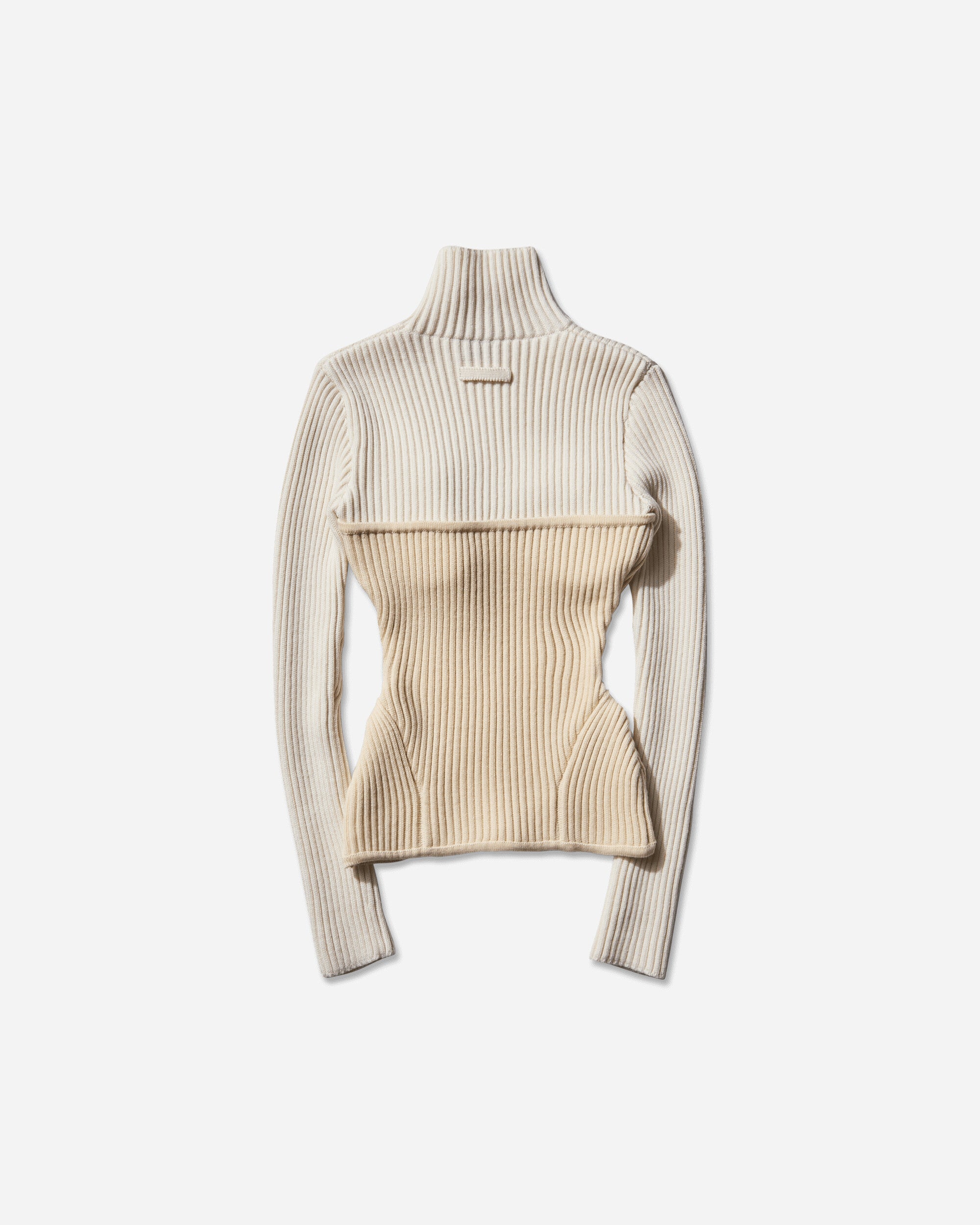 Women s Corset Turtleneck Sweater White