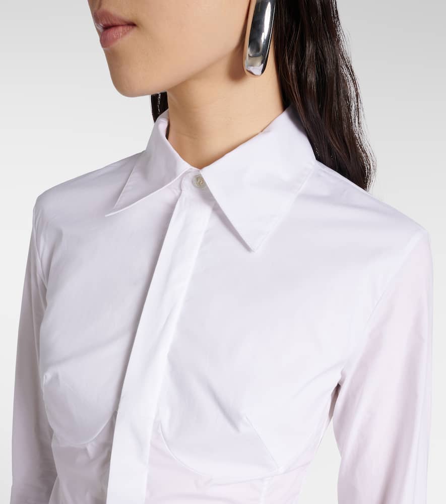 Cotton-blend poplin shirt