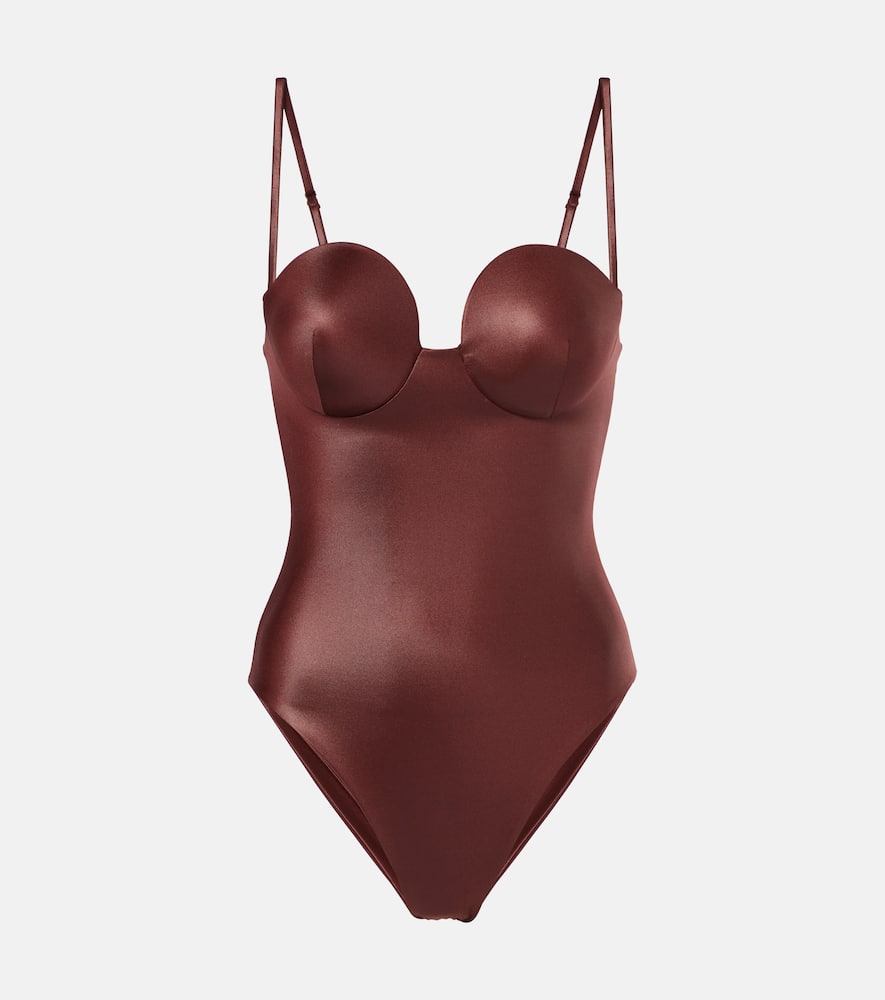 Retro bustier swimsuit