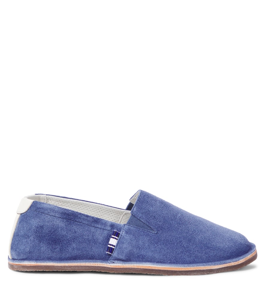 Suede slip-on shoes