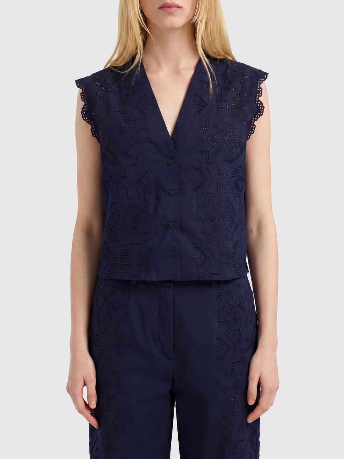 MOMONÌ Top Woman color Blue
