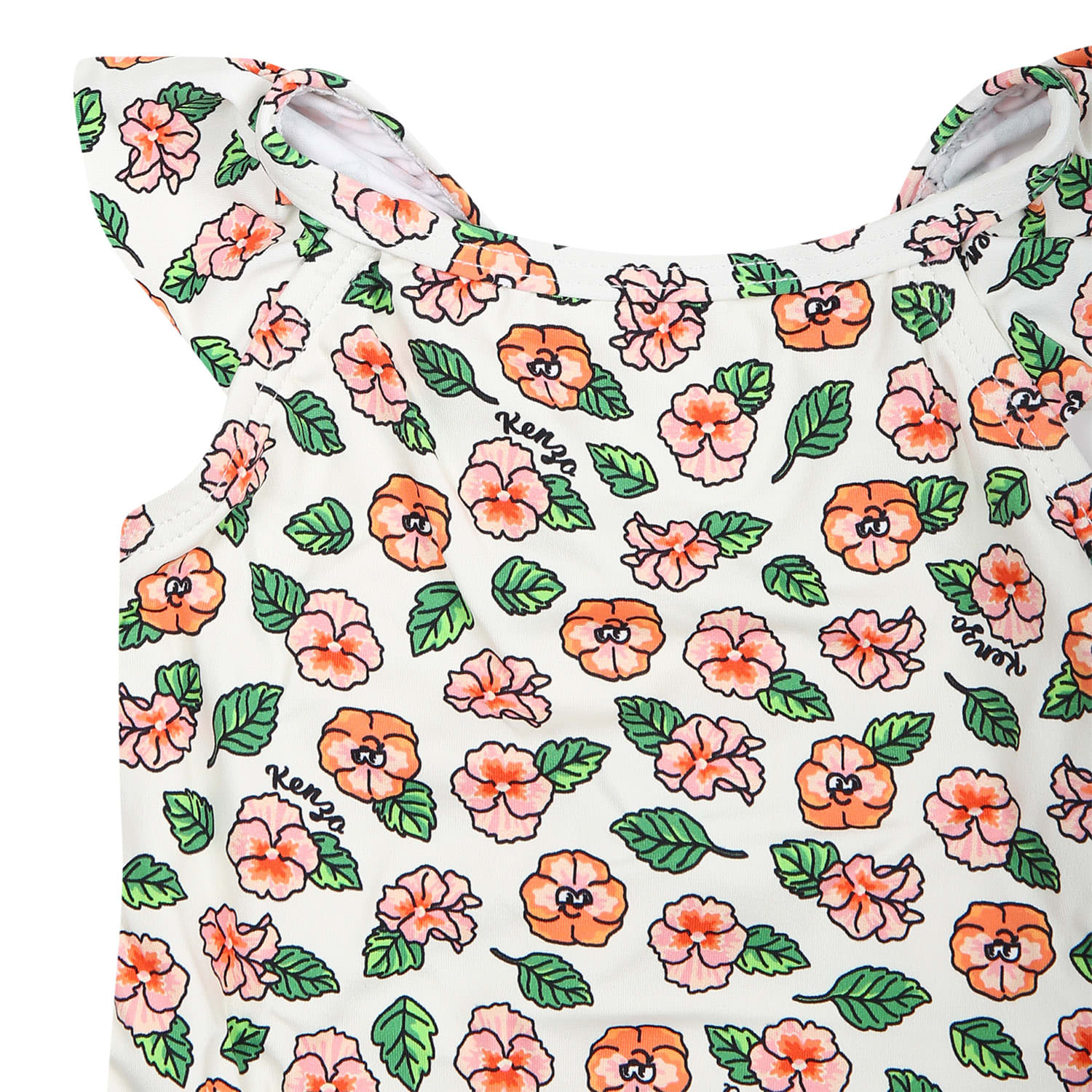 Floral-print swimsuit - White