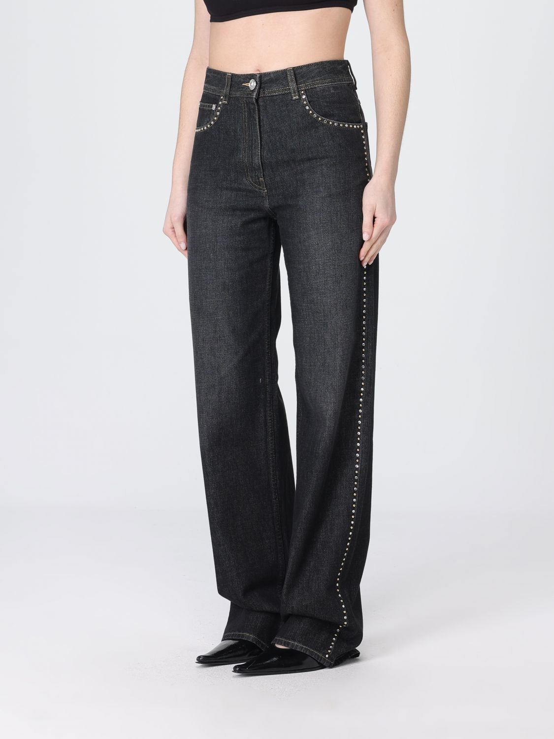 Jeans Woman color Black