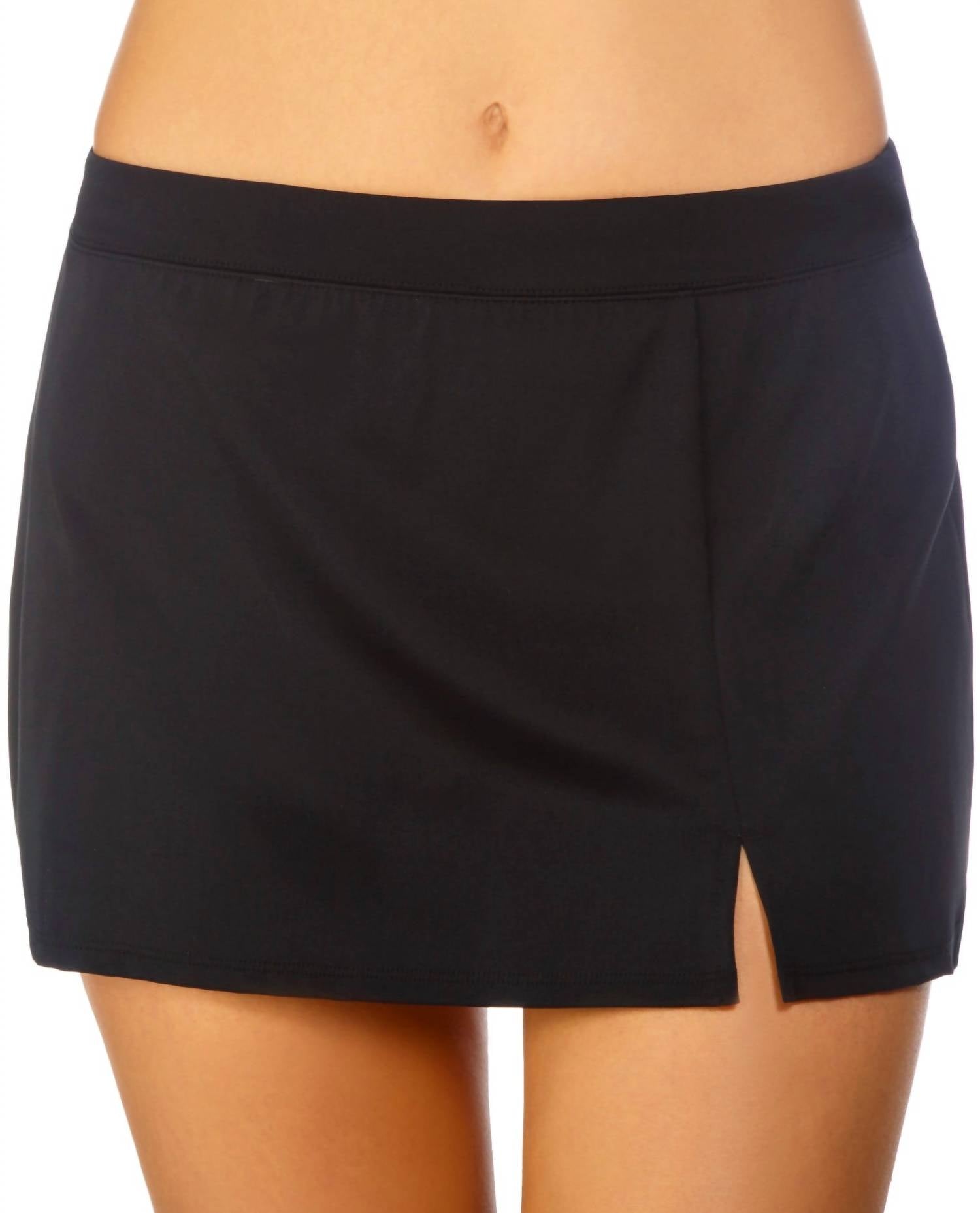 Women's Caribbean Side Slit Swim Skirt In Joe Black